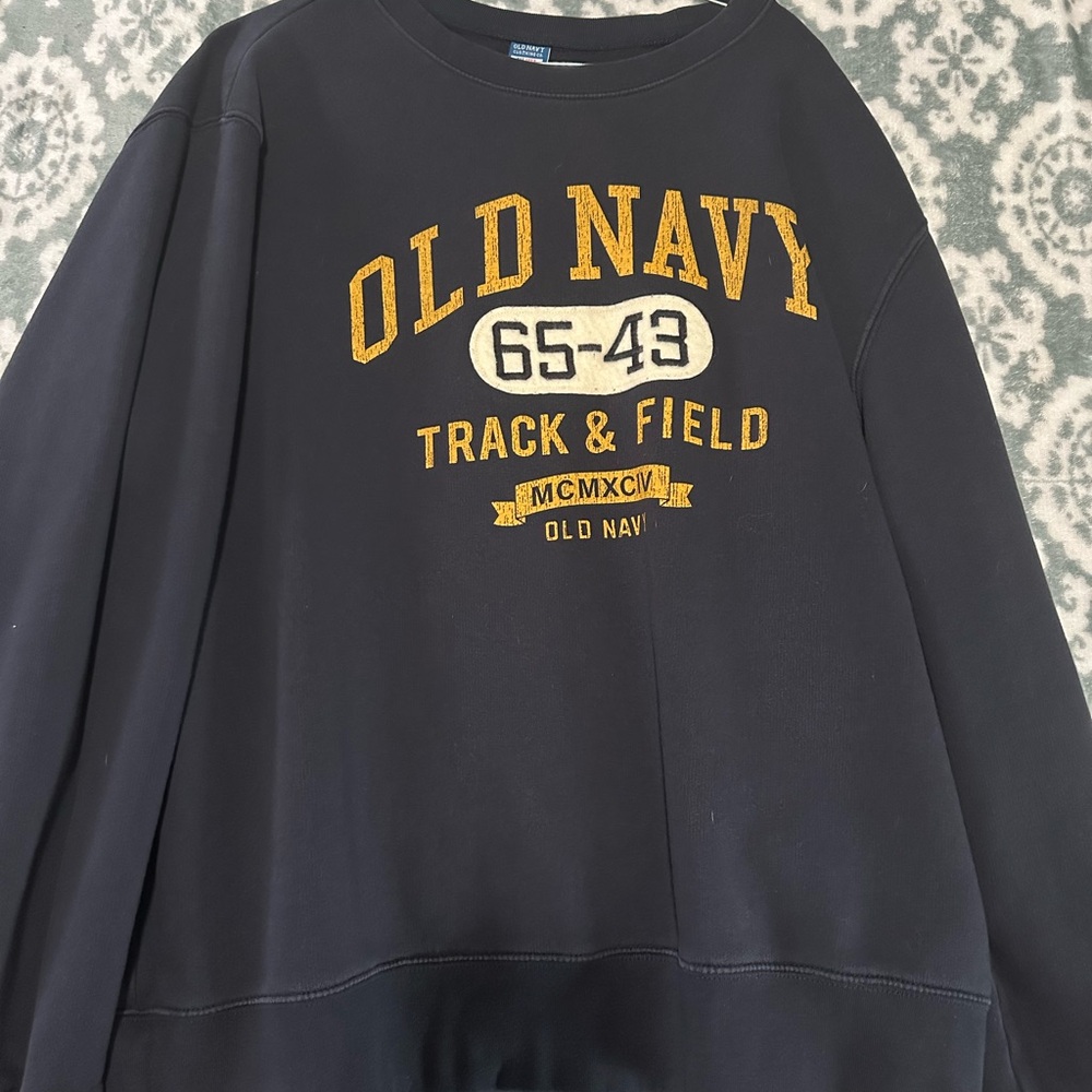 Old Navy Blue and Gold Crewneck Sweater